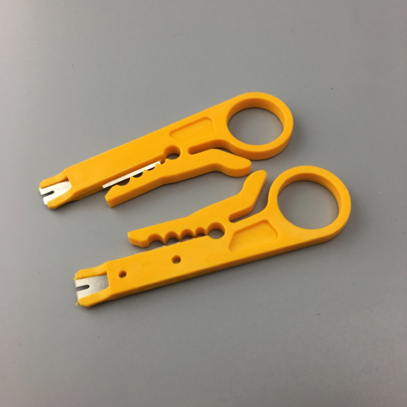 Mini Yellow Network Wire Pliers Cable Cutter Stripper Punch Down Tool New