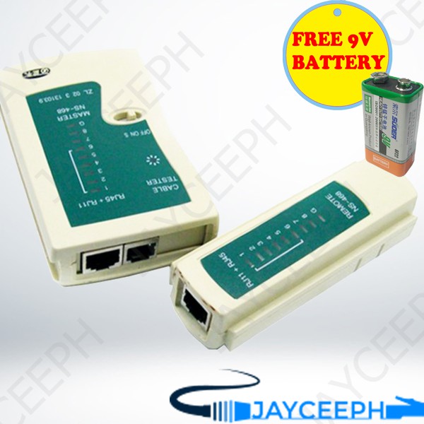 RJ45 CAT5e CAT6 RJ11 LAN and Telephone Network Cable Tester