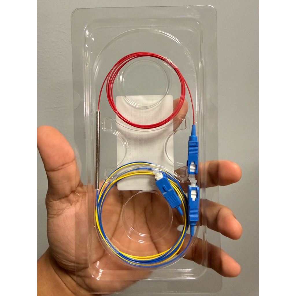 JAYCEEPH 1x2 FBT Fiber Splitter SC/UPC with Ultra-Low Polarization Dependent Loss