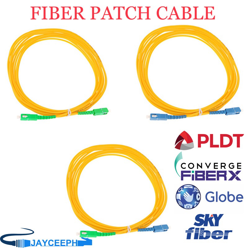 Fiber Optic Patch Cable Simplex Single Mode SC UPC APC Male PLDT GLOBE CONVERGE FIBER MODEM